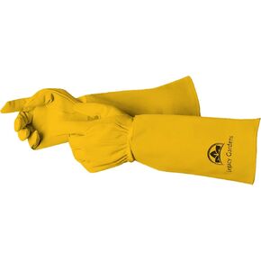 Thorn Resistant Leather Gardening Gloves for Men & Women – Long Gauntlet Rose Pruning Gloves with Forearm Protection for Pruning and Yard Work (2XL)