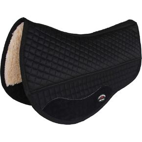CHALLENGER 28" x 30" Western Quilted Fleece Padded Barrel Saddle Pad Black 39106
