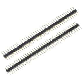 uxcell Straight Header Pin 40P 1 Row 2.54mm Pitch Gold Tone Pin for Prototyping 2pcs