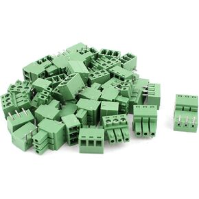 uxcell 20 Pair 3 Pins 3.81mm Pitch Male Female PCB Screw Terminal Block