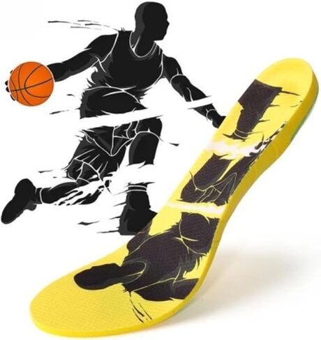 Premium Sports Insole with Shock Absorber | Basket Ball Shoe Inserts, Running Athletic Shoe Sport Insoles, Sport Inserts for Soccer, Shock Absorption (XL (Men 12.5-14.5/Women 13.5-15.5)) in Saudi Arabia