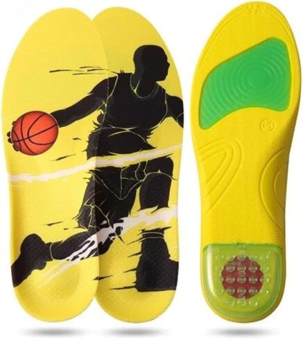 Premium Sports Insole with Shock Absorber | Basket Ball Shoe Inserts, Running Athletic Shoe Sport Insoles, Sport Inserts for Soccer, Shock Absorption (XL (Men 12.5-14.5/Women 13.5-15.5)) in Saudi Arabia