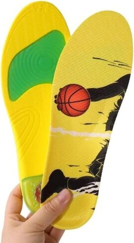 Premium Sports Insole with Shock Absorber | Basket Ball Shoe Inserts, Running Athletic Shoe Sport Insoles, Sport Inserts for Soccer, Shock Absorption (XL (Men 12.5-14.5/Women 13.5-15.5)) in Saudi Arabia