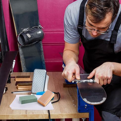 طقم فرشاة شمع التزلج على الجليد من Aodaer 56 قطعة، طقم ضبط لوح التزلج يتضمن فرش شمع عالمية على الجليد ومكشطة حجر غائر و50 ورقة شمع in Kuwait