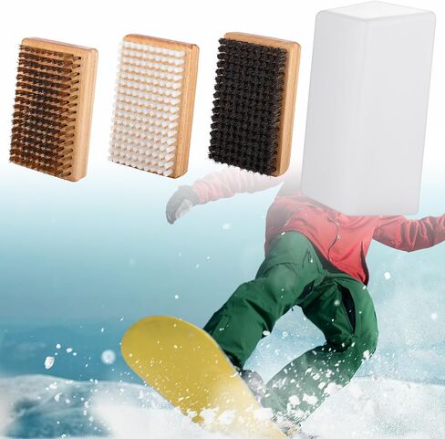 طقم فرشاة شمع التزلج على الجليد من Aodaer 56 قطعة، طقم ضبط لوح التزلج يتضمن فرش شمع عالمية على الجليد ومكشطة حجر غائر و50 ورقة شمع in Kuwait