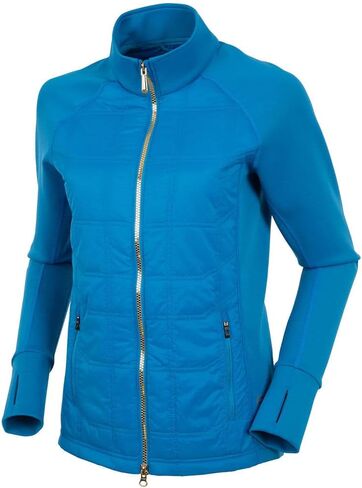 Sunice Womens Ella Thermal Hybrid Golf Jacket - Imperial Blue/Gold L in Kuwait