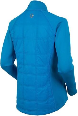 Sunice Womens Ella Thermal Hybrid Golf Jacket - Imperial Blue/Gold L in Kuwait