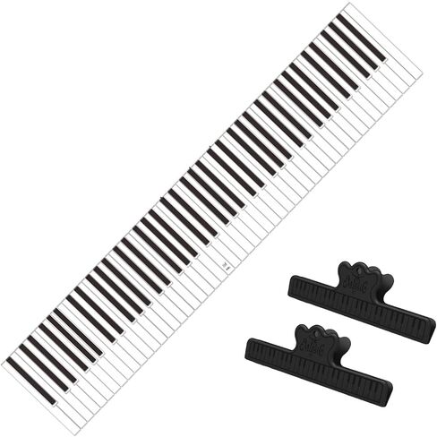 88 Key Keyboard Piano Note Chart for Beginner, Piano Keyboard Finger Simulation Practice Guide Teaching Aid Note Chart Electronic Piano Exercise Cardboard with 2 Music Book Clip in Kuwait