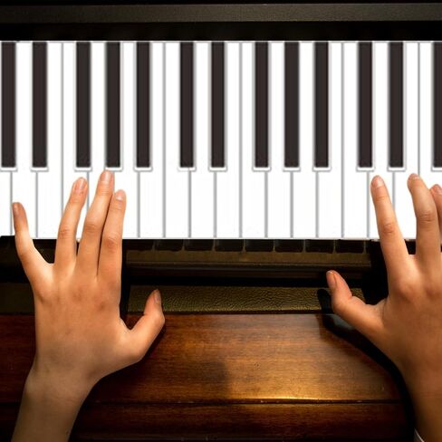 88 Key Keyboard Piano Note Chart for Beginner, Piano Keyboard Finger Simulation Practice Guide Teaching Aid Note Chart Electronic Piano Exercise Cardboard with 2 Music Book Clip in Kuwait