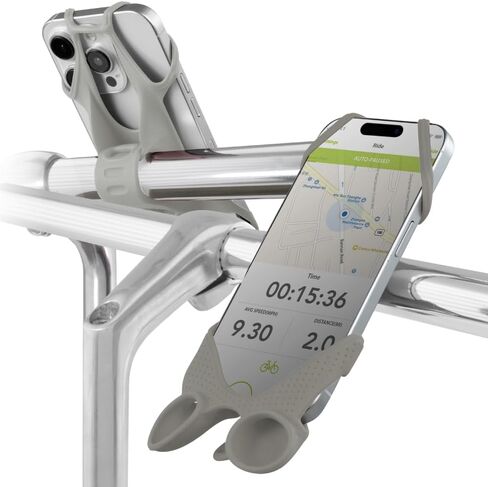 Bone Bike Tie Speaker, Bicycle Smartphone Holder Speaker Sound Amplification Volume Boost Silicone Vibration Absorption Anti-Slip Easy Install Bike Phone Handlebar Mount iPhone Android 4"-6.7" Black in Saudi Arabia