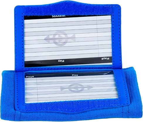 Football Play Wristbands for Adults - QB WR Playbook Wristband | Wrist Coach for Basketball，Softball, Baseball & More Sports with 3 Panel Compartments | Machine Washable in Saudi Arabia