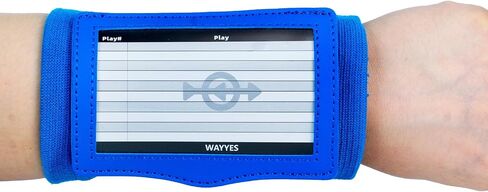Football Play Wristbands for Adults - QB WR Playbook Wristband | Wrist Coach for Basketball，Softball, Baseball & More Sports with 3 Panel Compartments | Machine Washable in Saudi Arabia