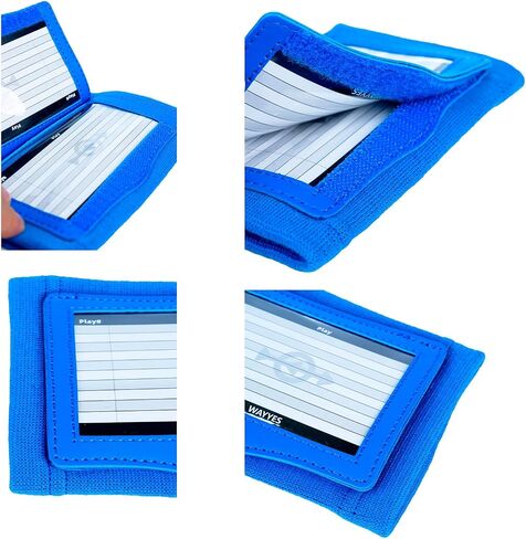 Football Play Wristbands for Adults - QB WR Playbook Wristband | Wrist Coach for Basketball，Softball, Baseball & More Sports with 3 Panel Compartments | Machine Washable in Saudi Arabia