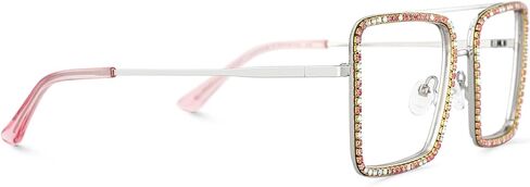 Zeelool Diva Stylish Square Eyeglasses for Women with Non-prescription Clear Lens ZJGM635348 in Saudi Arabia