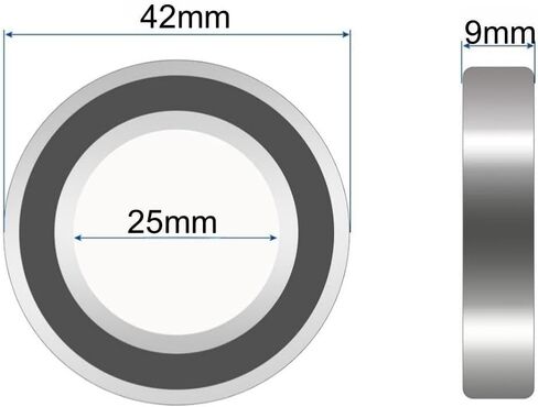 DEEG 10PCS 6905-2RS Deep Groove Ball Bearing Double Sealed Bearing, 25mm x 42mm x 9mm Carbon Steel Bearings Replaces OEMs Honda 91051-KZ4-J21,91052-KZ4-J21 Husqvarna 8000-84938… in Saudi Arabia