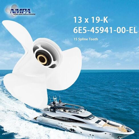 VIF Aluminum Boat Propeller for Yamaha 60HP 70HP 75HP 80HP 85HP 90HP 115HP 130HP Outboard Engines,15 Tooth, Rh in Saudi Arabia