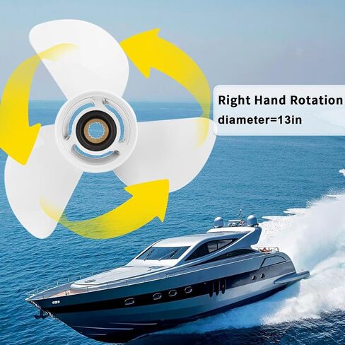 VIF Aluminum Boat Propeller for Yamaha 60HP 70HP 75HP 80HP 85HP 90HP 115HP 130HP Outboard Engines,15 Tooth, Rh in Saudi Arabia