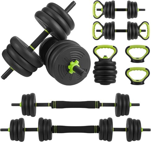 Adjustable Dumbbell Set, 4 In 1 Adjustable Dumbbell Weights 44/66/88 Lbs Free Weight Set With Connector Used As Barbell, Kettlebells, Push Up Stand in Saudi Arabia