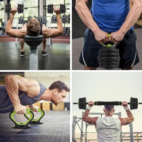Adjustable Dumbbell Set, 4 In 1 Adjustable Dumbbell Weights 44/66/88 Lbs Free Weight Set With Connector Used As Barbell, Kettlebells, Push Up Stand in Saudi Arabia