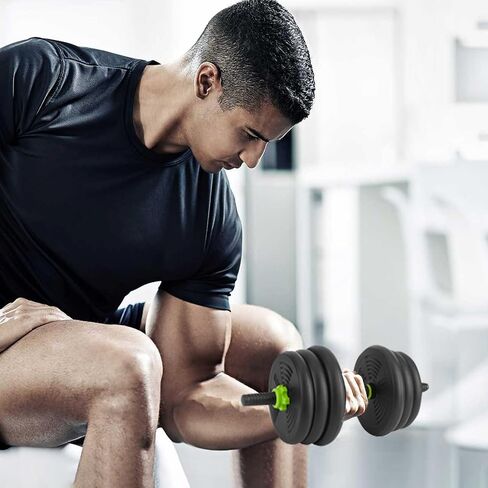 Adjustable Dumbbell Set, 4 In 1 Adjustable Dumbbell Weights 44/66/88 Lbs Free Weight Set With Connector Used As Barbell, Kettlebells, Push Up Stand in Saudi Arabia