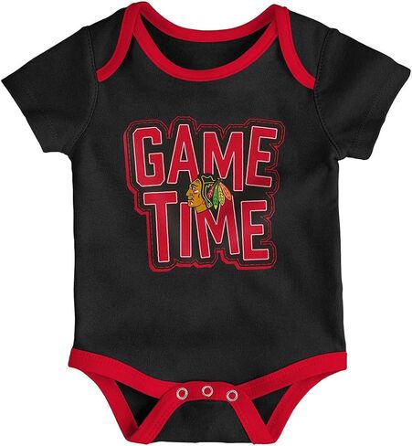 مجموعة Outerstuff Chicago Blackhawks Baby Game Time مكونة من 3 قطع in Saudi Arabia