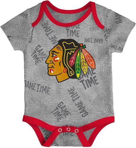 مجموعة Outerstuff Chicago Blackhawks Baby Game Time مكونة من 3 قطع in Saudi Arabia