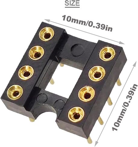 30 قطعة مستديرة DIP-8 IC مقابس 2.54 مم 8 دبوس IC محول مقبس نوع لحام مطلي بالذهب ليس من السهل كسره، مع قلم سلك القصدير لتجربة الإلكترونيات DIY in Saudi Arabia