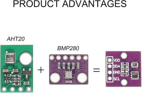 Alinan 4pcs AHT20+BMP280 Temperature Humidity and Air Pressure Module High-Precision for Arduino in Saudi Arabia
