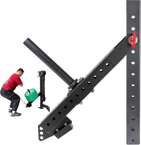 Multi Use Belt Squat Attachment with Lever Arms fits for 2"" X 2"", 2""X 3"" and 3""X 3"" Square Tube Power Cages Home Gym Accessory for Strength Training with 330 lbs Capacity, black in Saudi Arabia
