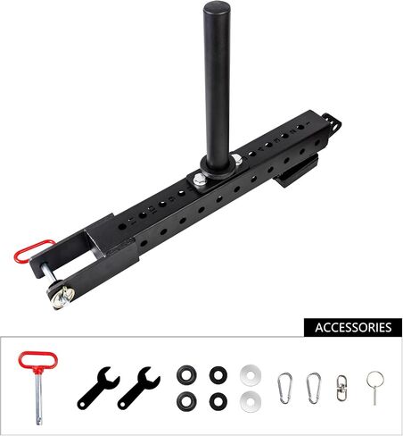 Multi Use Belt Squat Attachment with Lever Arms fits for 2"" X 2"", 2""X 3"" and 3""X 3"" Square Tube Power Cages Home Gym Accessory for Strength Training with 330 lbs Capacity, black in Saudi Arabia