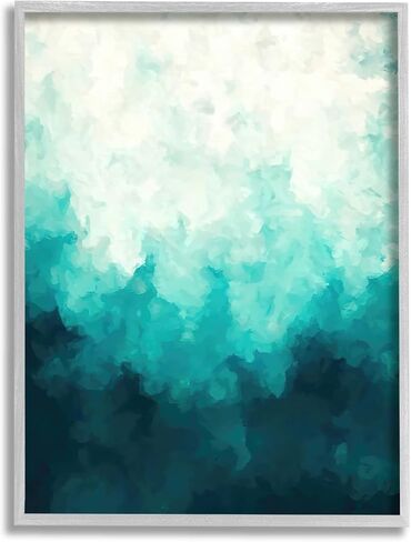 Stupell Industries Blue & Green Abstract Underwater Sea Waves Bubbles, Design by Alpenglow Workshop in Saudi Arabia