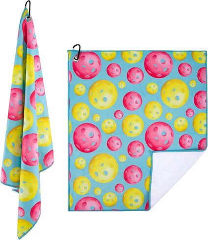 Pickleball Towel,Paddle and Balls Golf Ball Towels,Pickleball Gift for Women,Fashionable Prints Funny Pickleball Towels, Pickle Ball Accessories (Pickleball) in Saudi Arabia