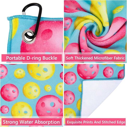 Pickleball Towel,Paddle and Balls Golf Ball Towels,Pickleball Gift for Women,Fashionable Prints Funny Pickleball Towels, Pickle Ball Accessories (Pickleball) in Saudi Arabia