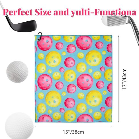 Pickleball Towel,Paddle and Balls Golf Ball Towels,Pickleball Gift for Women,Fashionable Prints Funny Pickleball Towels, Pickle Ball Accessories (Pickleball) in Saudi Arabia