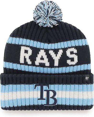 47 MLB Unisex-Adult Primary Logo Bering Cuffed Knit Pom Beanie Hat One Size (US, Alpha, One Size, Houston Astros) in Saudi Arabia