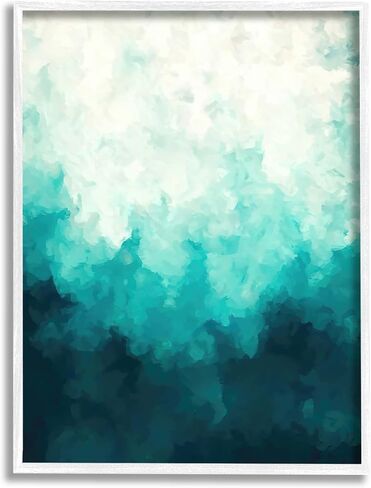 Stupell Industries Blue & Green Abstract Underwater Sea Waves Bubbles, Design by Alpenglow Workshop in Saudi Arabia