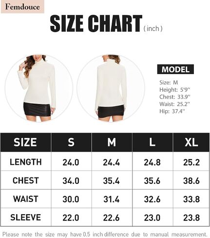 Femdouce 3 Pack Long Sleeve Turtleneck Shirts for Women Active Mock Neck Thermal Shirt Lightweight Turtle Neck Undershirt in Saudi Arabia