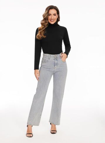 Femdouce 3 Pack Long Sleeve Turtleneck Shirts for Women Active Mock Neck Thermal Shirt Lightweight Turtle Neck Undershirt in Saudi Arabia