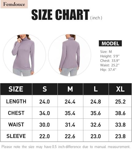 Femdouce 3 Pack Long Sleeve Turtleneck Shirts for Women Active Mock Neck Thermal Shirt Lightweight Turtle Neck Undershirt in Kuwait