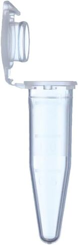 1.5 مل، أنبوب صغير مع غطاء قفل، قاعدة مستديرة، ملمس صلب، طبيعي 131-715C in Kuwait