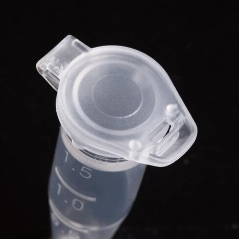 1.5 مل، أنبوب صغير مع غطاء قفل، قاعدة مستديرة، ملمس صلب، طبيعي 131-715C in Kuwait