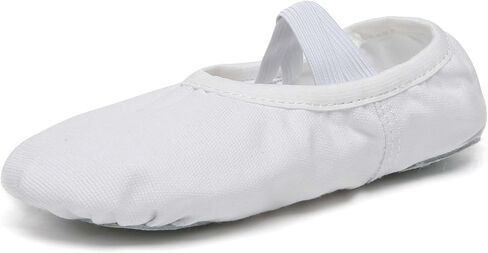 Danzcue Ballet Shoes for Women Soft Canvas/PU Leather Adult Dance Slippers, Ideal Ballet Flats for Women in Kuwait