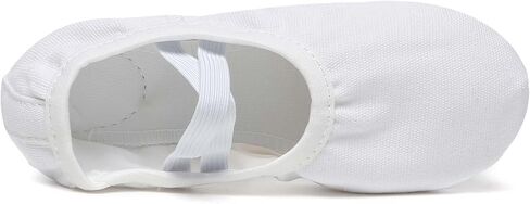 Danzcue Ballet Shoes for Women Soft Canvas/PU Leather Adult Dance Slippers, Ideal Ballet Flats for Women in Kuwait