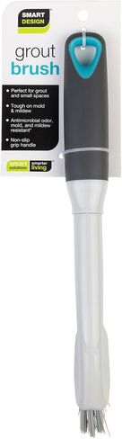 Smart Design Bottle Brush - Comfort Non-Slip Grip Handles - Non-Scratch - Odor Resistant - Dishwasher Safe - for Cleaning Water Bottles, Baby Bottles & Glassware (14" Long) [Gray & Sunset Orange] in Saudi Arabia