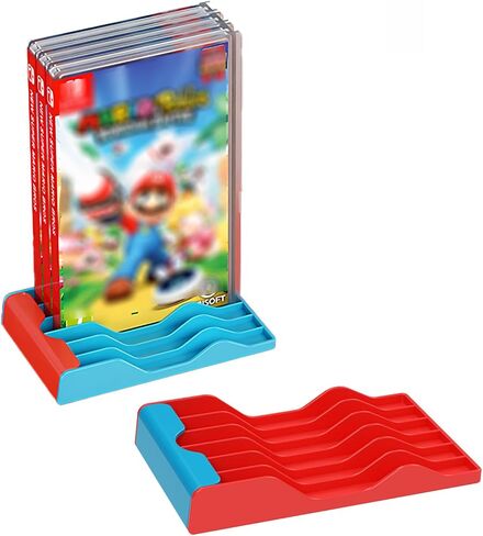 Acrylic switch game case holder，video game storage Organizer Stand Compatible with nintendo switch game holder, Upgraded Switch Game Display Holder Fits up to 12 Games Box ,Two packs can hold 24 games in Kuwait