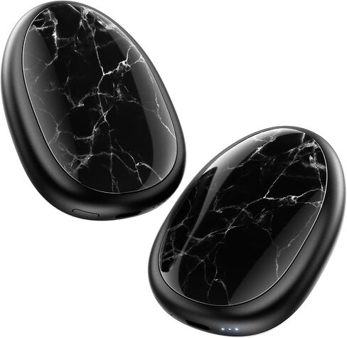 Hand Warmers Rechargeable 2 Pack, AI Temperature Control Electric Handwarmers, Stone Shape Portable Pocket Heater, Great Gift for Christmas Hunting, Golf, Camping in Kuwait