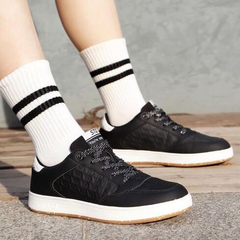 STQ Womens Fashion Sneakers Lace Up Tennis Shoes Comfortable Skate Shoes Walking Sneakers in Saudi Arabia