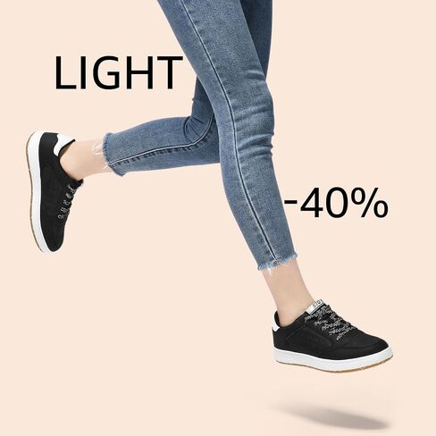 STQ Womens Fashion Sneakers Lace Up Tennis Shoes Comfortable Skate Shoes Walking Sneakers in Saudi Arabia