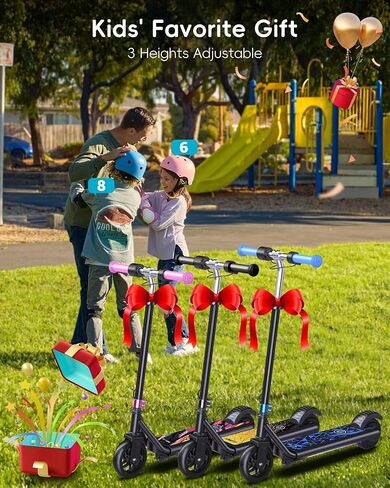 H30Max Kids Electric Scooter, 150W Motor, LED Lights, Bluetooth Music, Dual Brakes, Fast Charging in Saudi Arabia