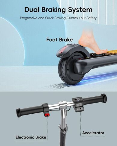 H30Max Kids Electric Scooter, 150W Motor, LED Lights, Bluetooth Music, Dual Brakes, Fast Charging in Saudi Arabia